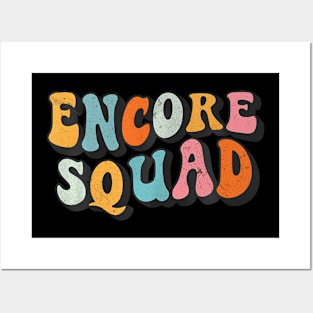 Encore Squad Retro Groovy Back To School Matching Teaching Posters and Art